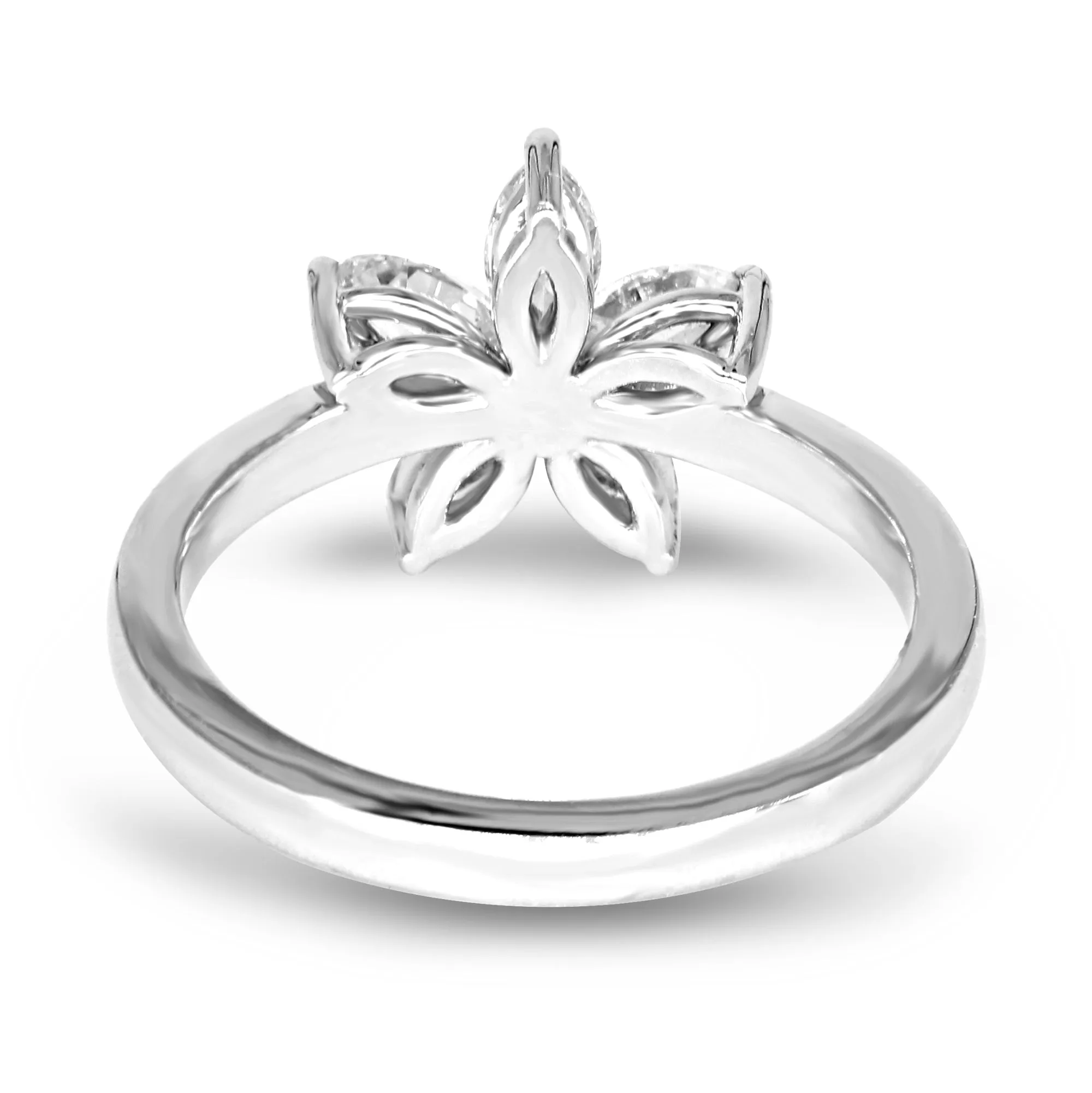 0.75 ct. Marquise Diamond Flower Ring