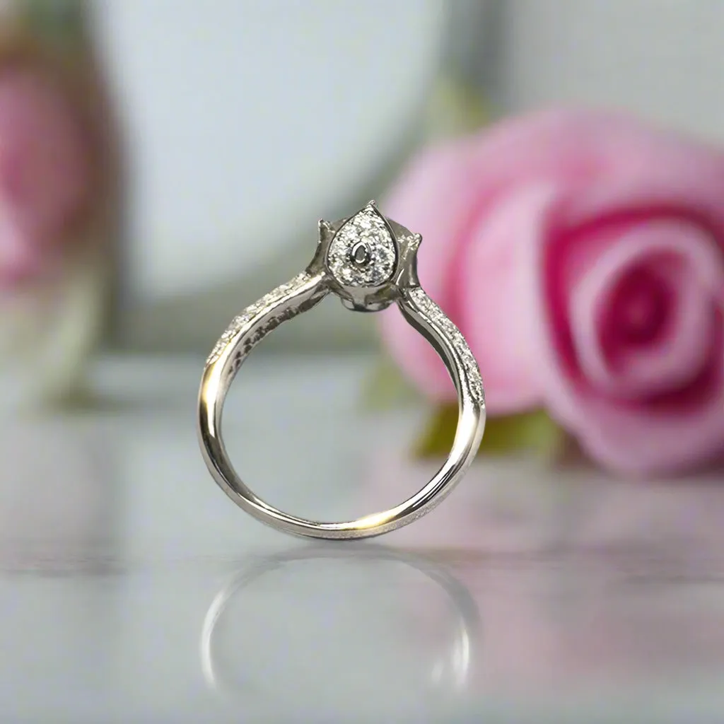 1.0 Ct Round Cut Diamond Engagement Ring