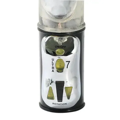 10-inch Silver Rabbit Vibrator with Metal Beads and 7-settings