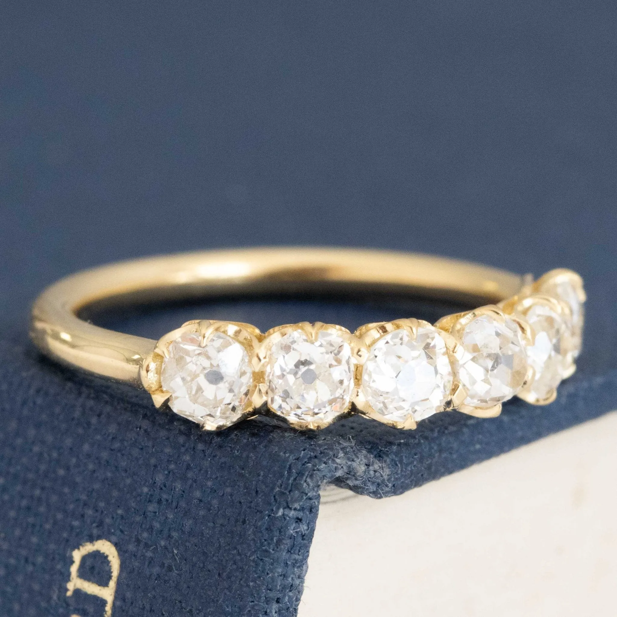 1.05ctw Old Mine Cut Diamond 6-Stone Band