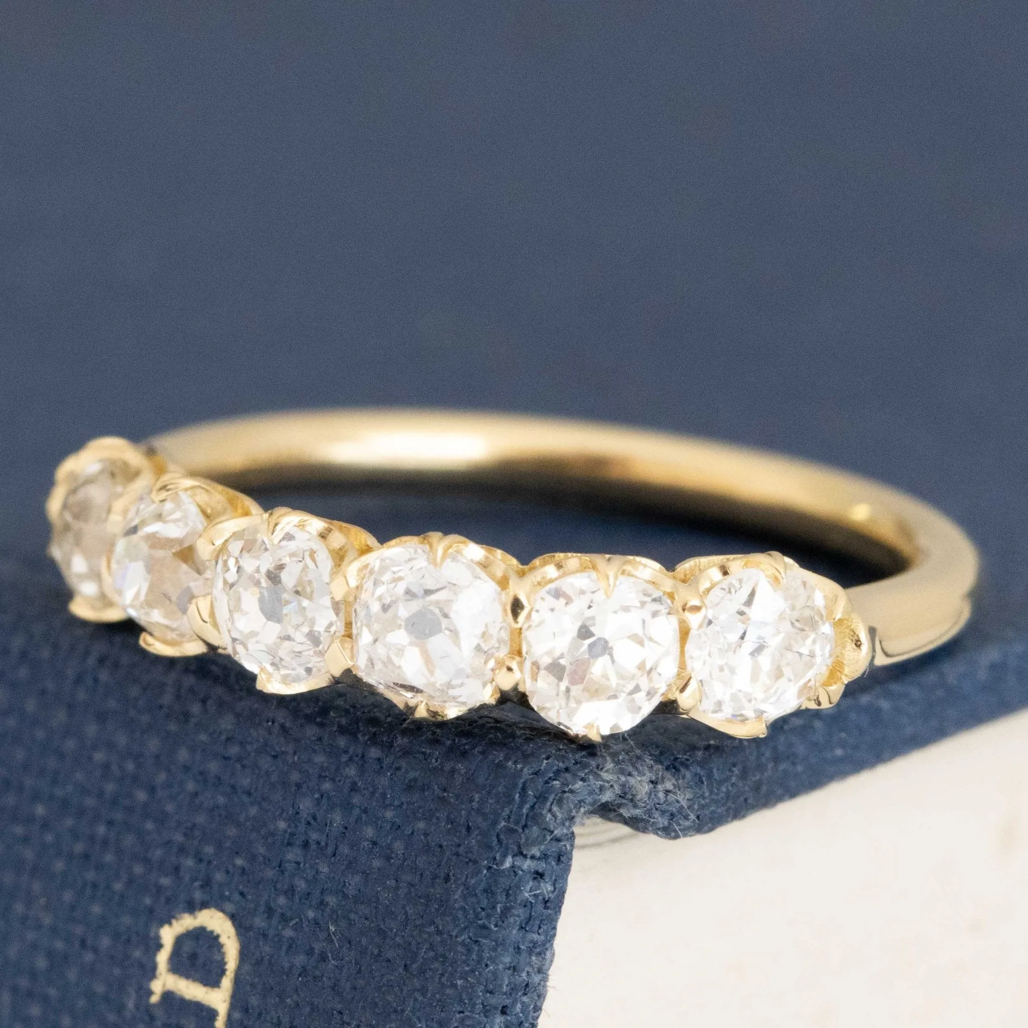 1.05ctw Old Mine Cut Diamond 6-Stone Band