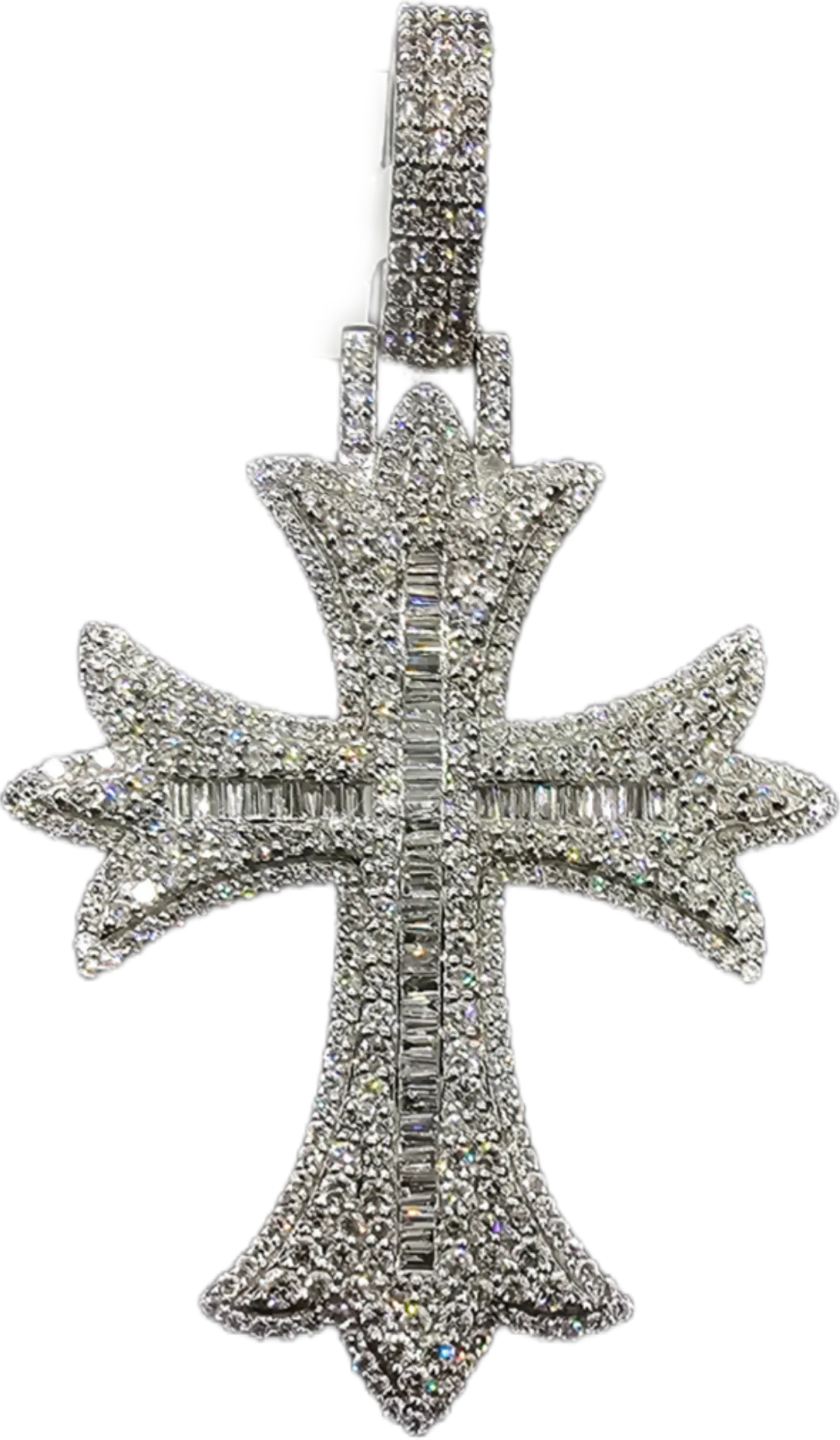 10K Diamond Cross Pendant