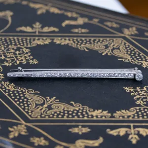 1.35ctw Art Deco Tapered Bar Brooch