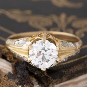 1.40ct Antique Old European Cut Diamond Solitaire, GIA K VS1