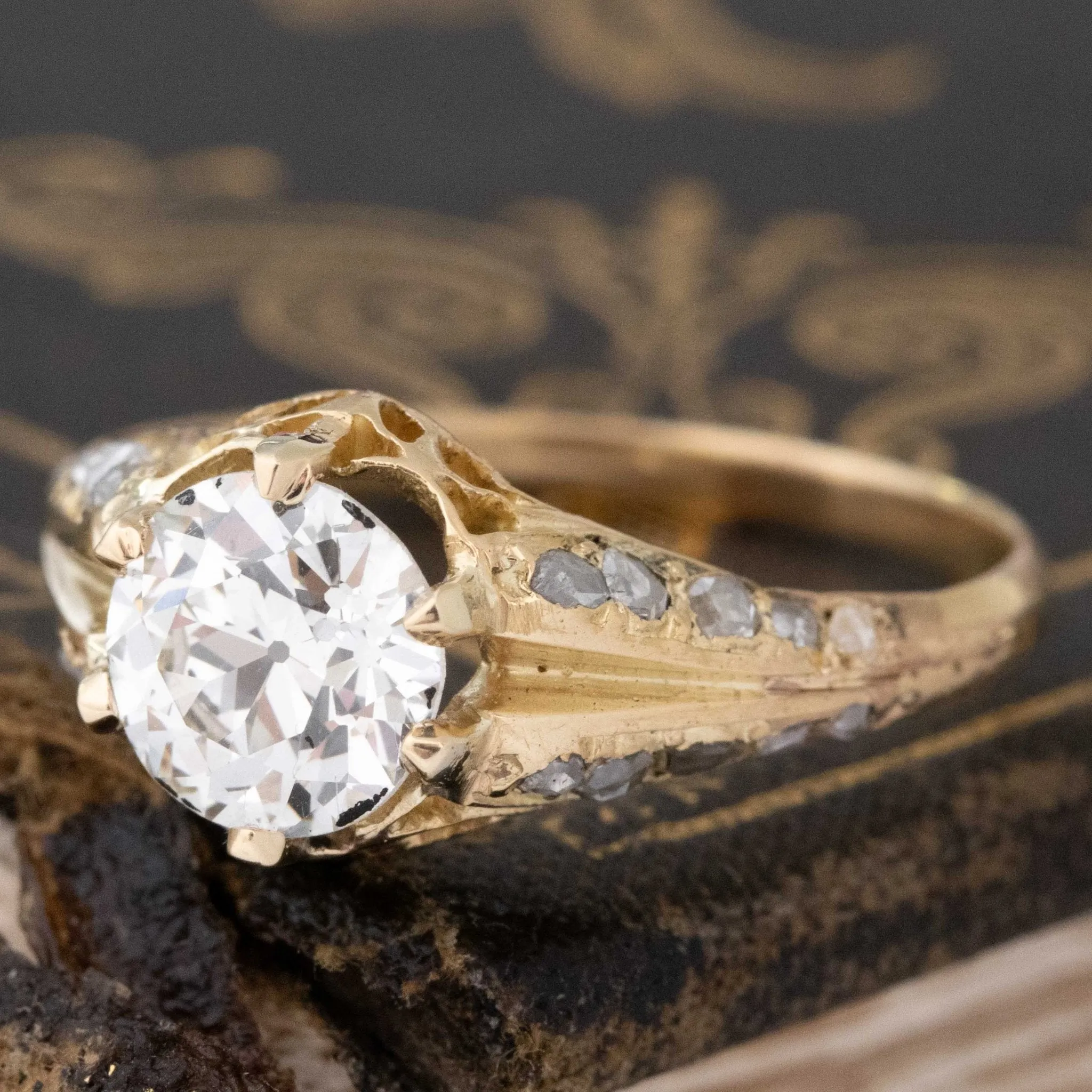 1.40ct Antique Old European Cut Diamond Solitaire, GIA K VS1