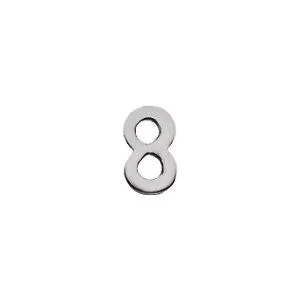 14k White Gold Number "8"