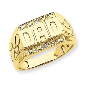 14K Yellow Gold (0.014ct) DAD Diamond Ring