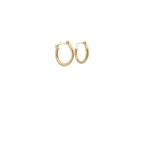 14k Yellow Gold 1.00gram Ex Small Thin Hoop Earrings
