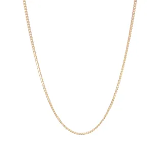 14k Yellow Gold 5.7 Gram 1.5mm Micro Cuban Link Chain 24"inch