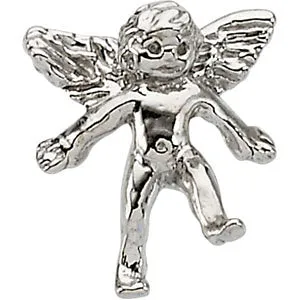 14k Yellow Gold Cherub Lapel Pin