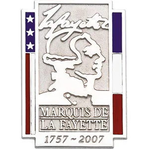 14k Yellow Gold Marquis de La Fayette Commemorative Lapel Pin
