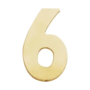 14k Yellow Gold Number "6"