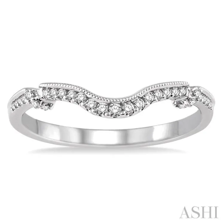 1/6 Ctw Round Cut Diamond Wedding Band in 14K White Gold