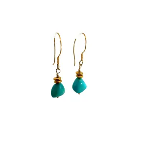18k Sleeping Beauty Drop Earrings