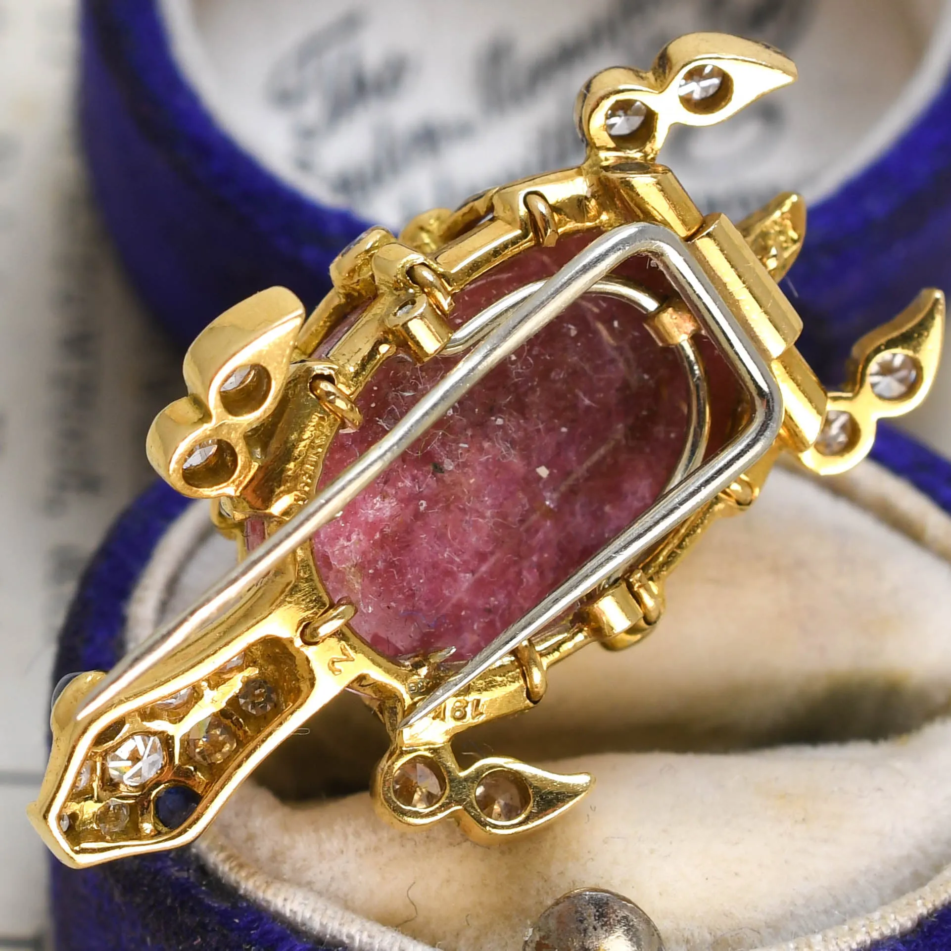 1950's Tiffany & Co Diamond & Agate Turtle Brooch