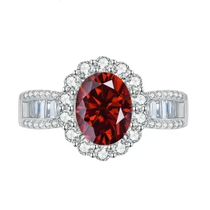 2.0 Ct Oval Cut Diamond Halo White Gold Engagement Ring