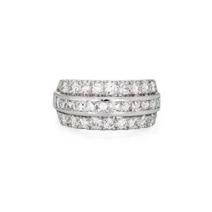 2ct French Cut Diamond Ring Vintage Platinum Band Sz 5.5 Estate Fine Jewelry