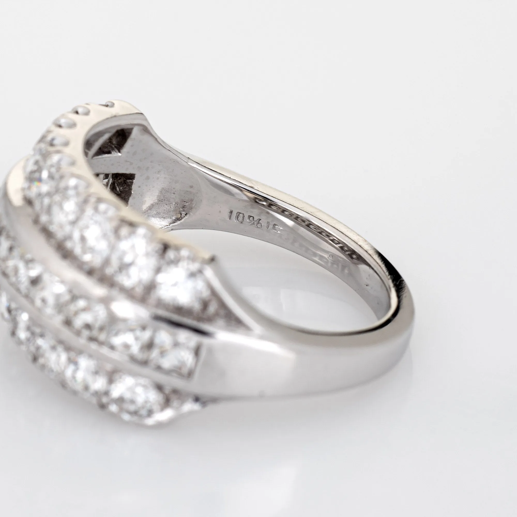 2ct French Cut Diamond Ring Vintage Platinum Band Sz 5.5 Estate Fine Jewelry