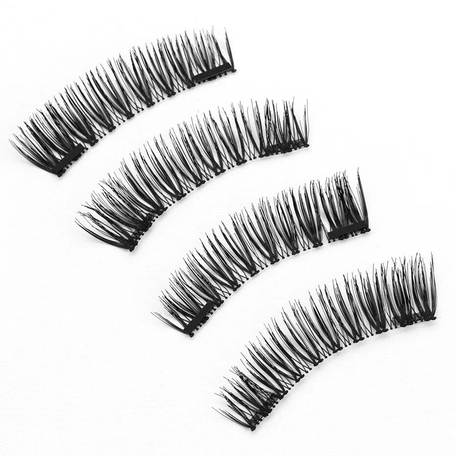 3D/6D Magnetic Eyelashes   2 Magnets  Soft Hair Natural Long