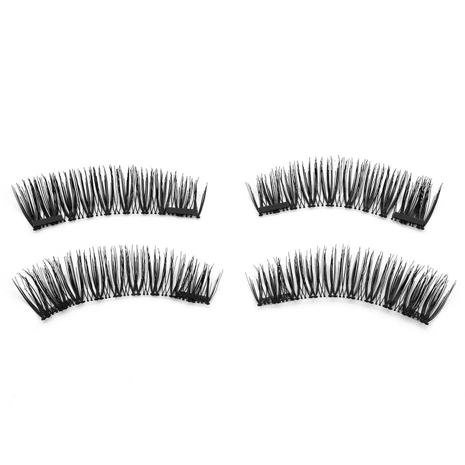 3D/6D Magnetic Eyelashes   2 Magnets  Soft Hair Natural Long