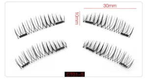 3D/6D Magnetic Eyelashes   2 Magnets  Soft Hair Natural Long