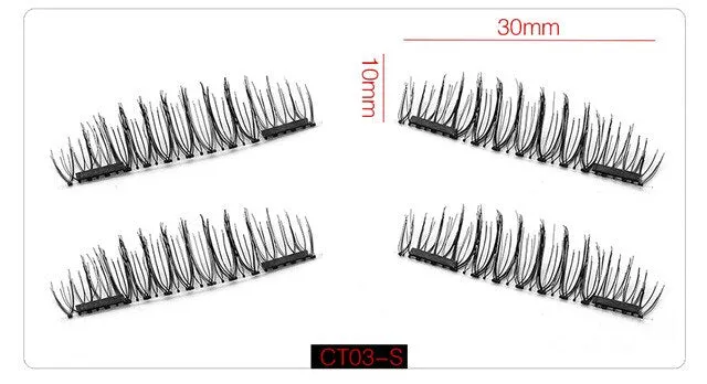 3D/6D Magnetic Eyelashes   2 Magnets  Soft Hair Natural Long