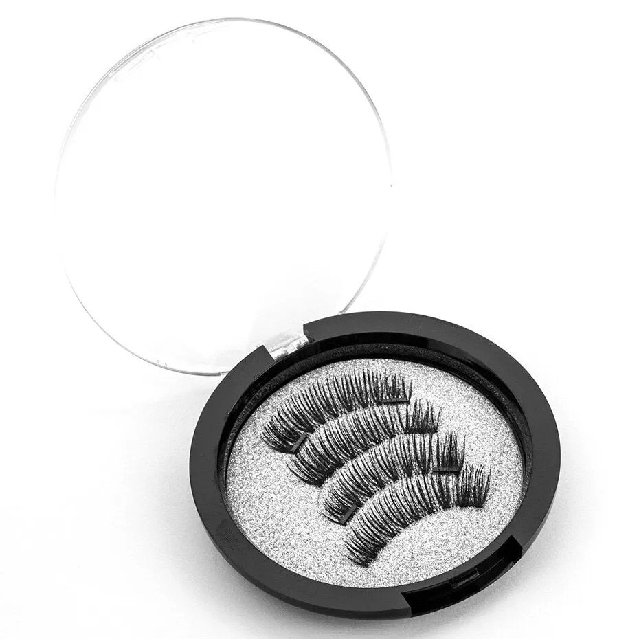 3D/6D Magnetic Eyelashes   2 Magnets  Soft Hair Natural Long
