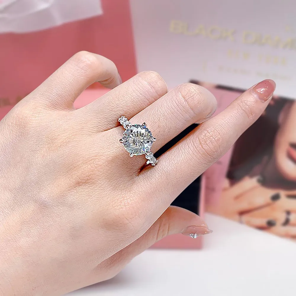 5.0 Ct Hundred Face Cut Diamond Engagement Ring