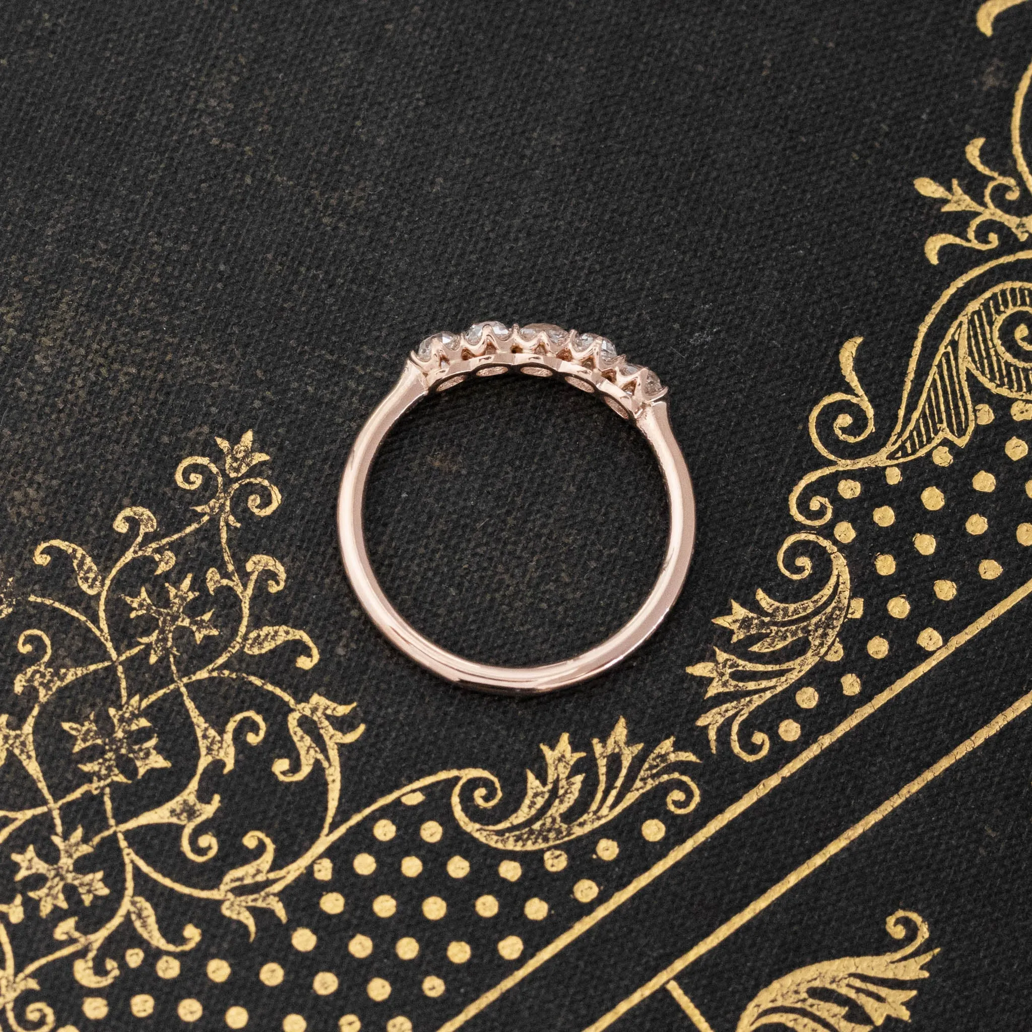 .56ctw Petite Old Mine Cut Diamond 5-Stone Band