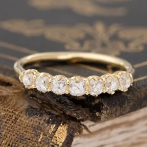 .58ctw Petite Old Mine Cut Diamond 7-Stone Band