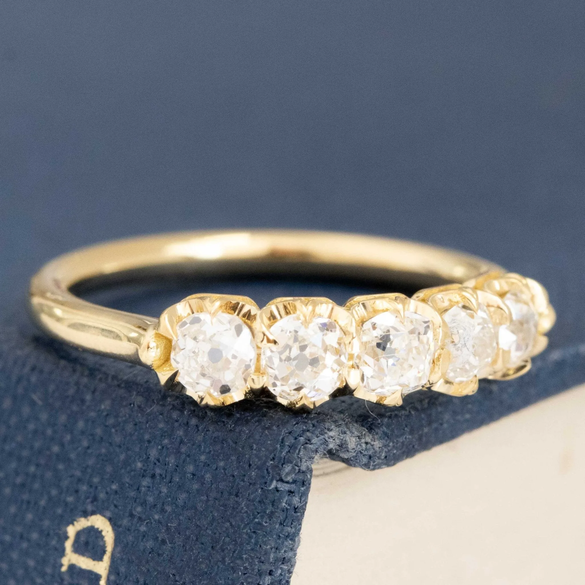 .67ctw Petite Old Mine Cut Diamond 5-Stone Band