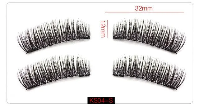 6D Magnetic Eyelashes   2 Magnets Crisscross Thick