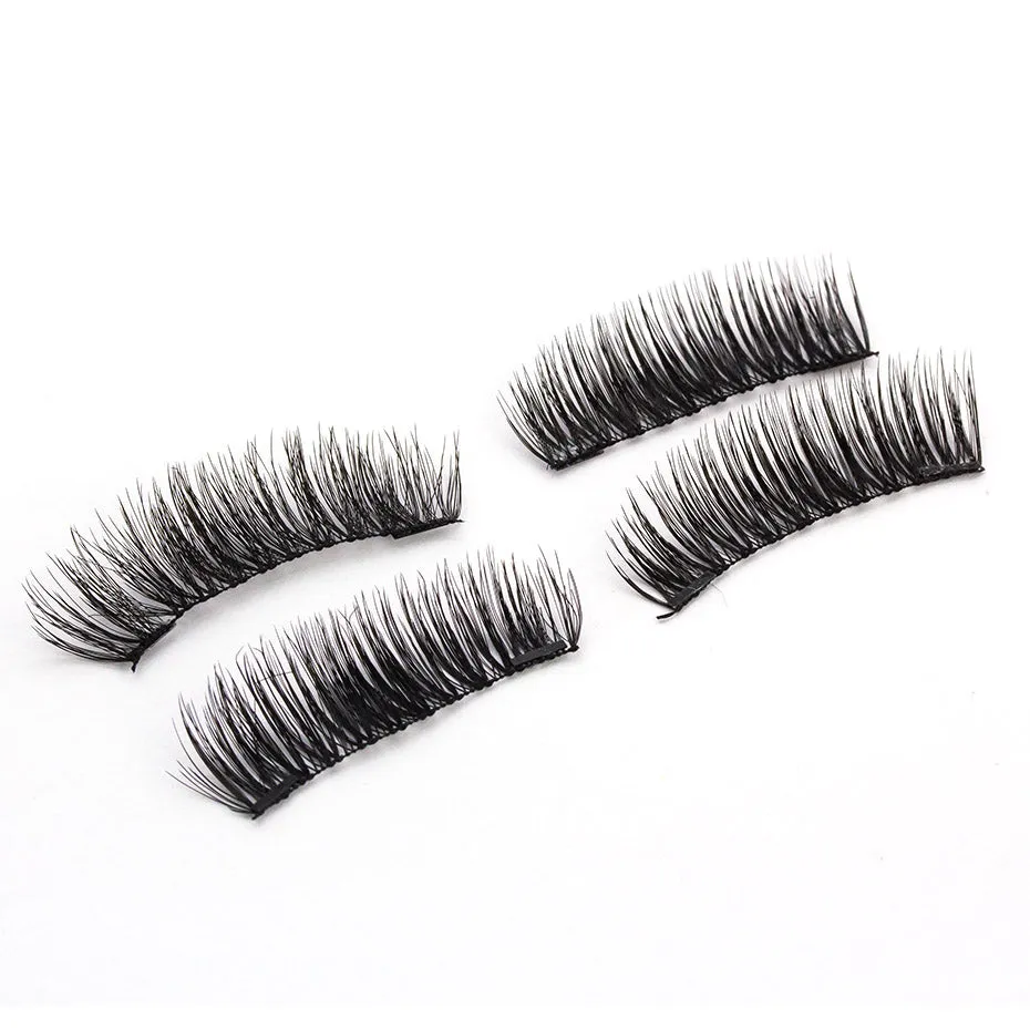 6D Magnetic Eyelashes   2 Magnets Crisscross Thick