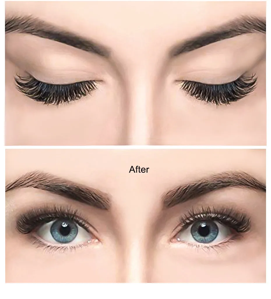 6D Magnetic Eyelashes   2 Magnets Full Strip Natural Long / Crisscross / Tapered Lash