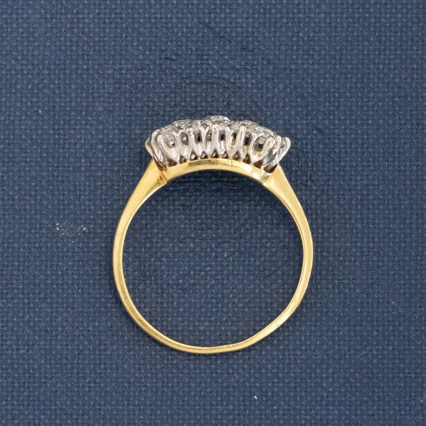 .86ctw Antique Princess Diamond Cluster Ring