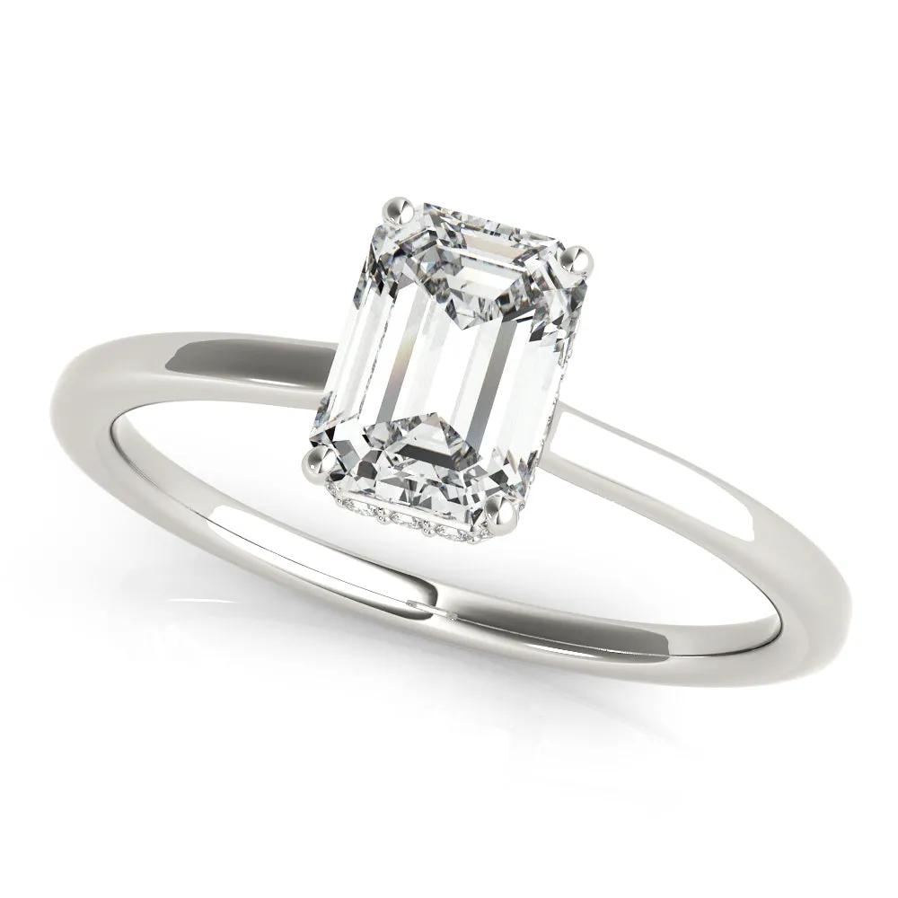 Aimee Emerald Lab Grown Diamond Solitaire Engagement Ring IGI Certified
