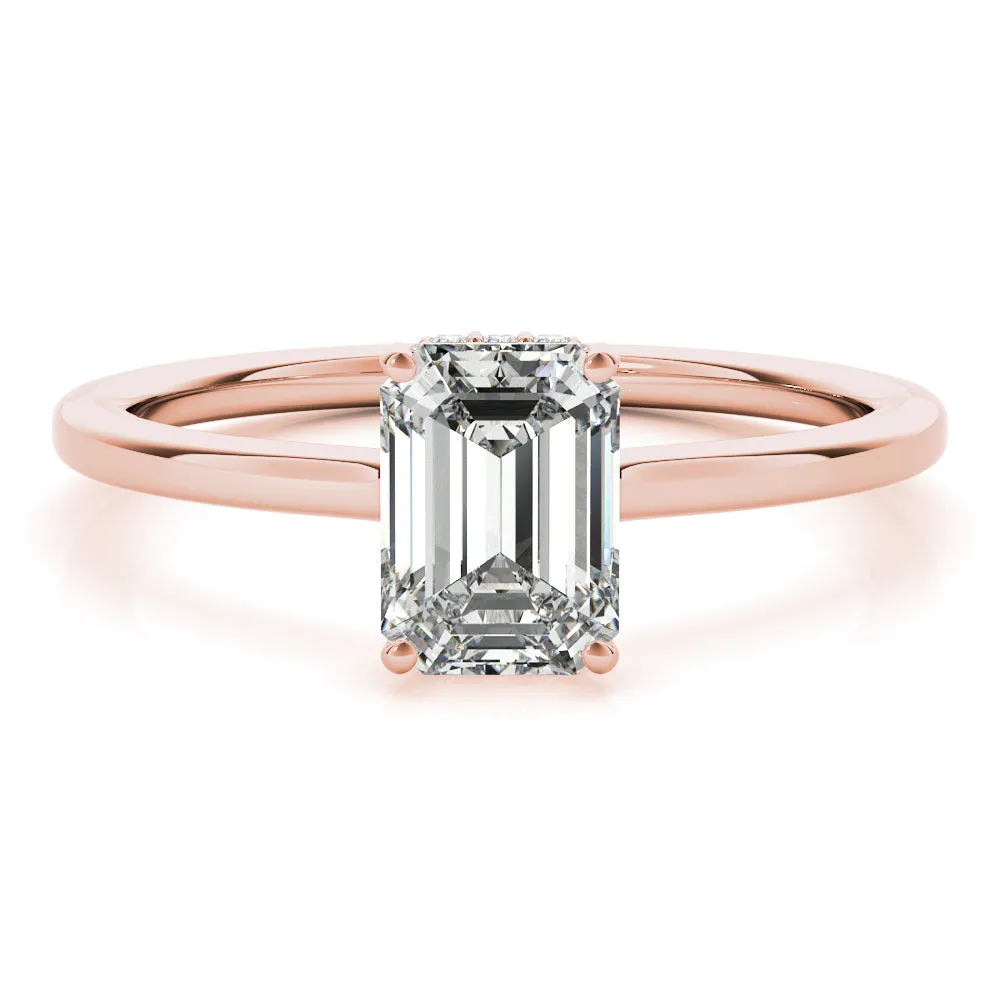 Aimee Emerald Lab Grown Diamond Solitaire Engagement Ring IGI Certified