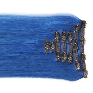 Alluring Blue:  21" Clip In 100% Human Hair Extensions
