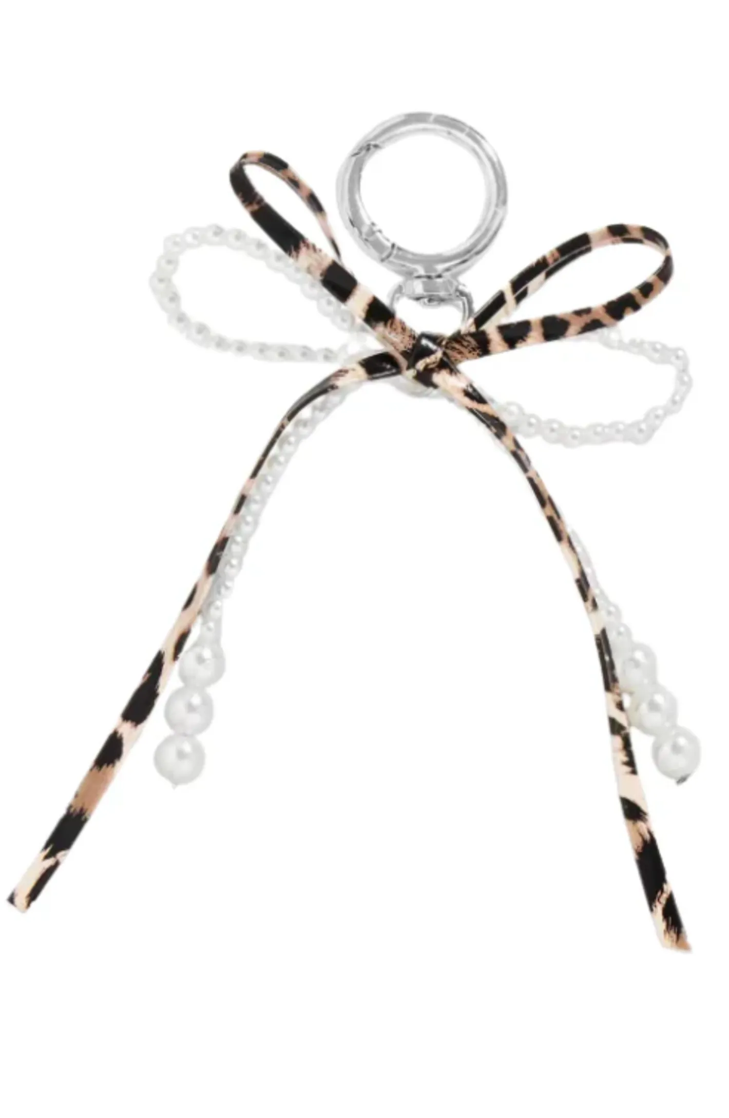 Ally Leopard Pearl Bow Charm