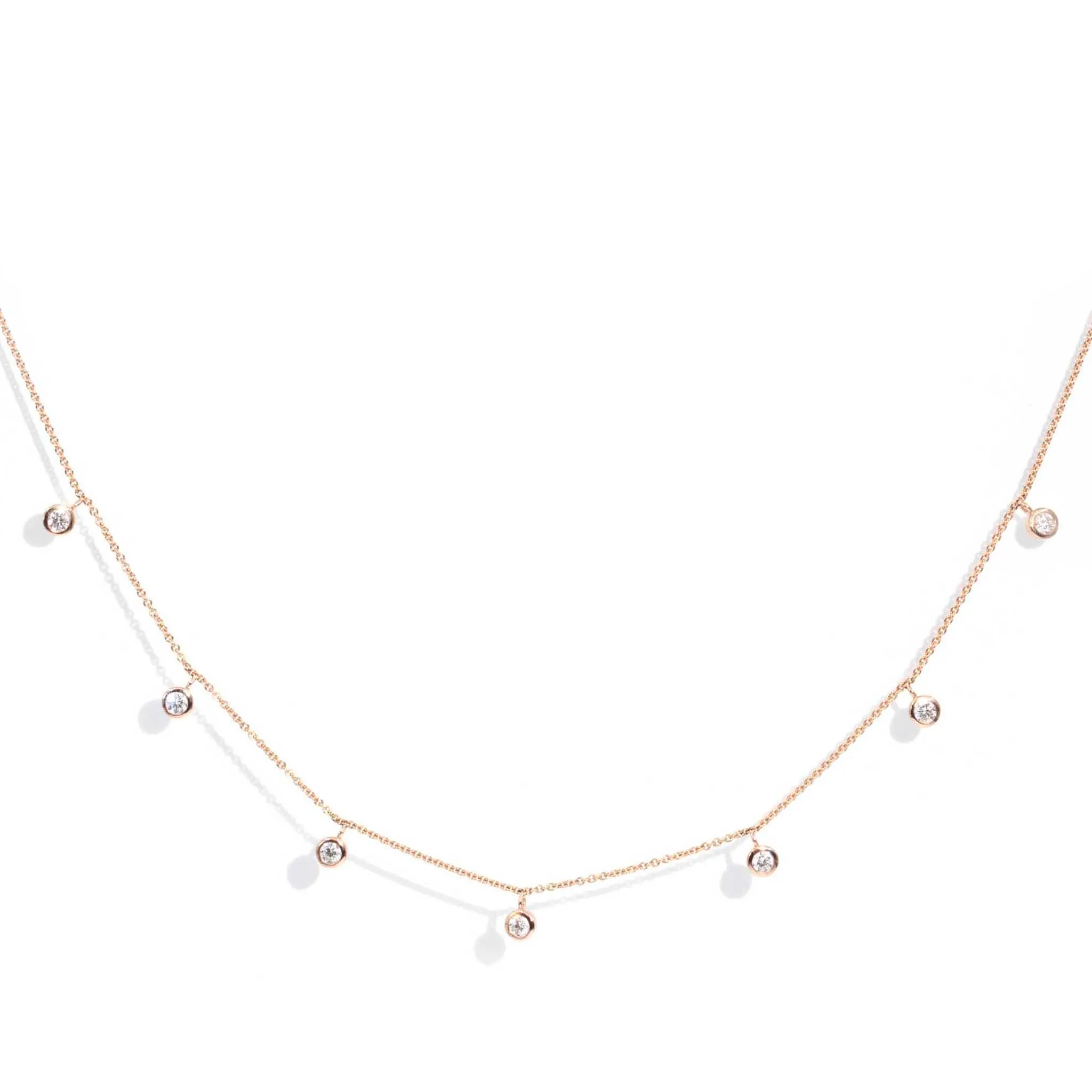 Amalfi Half Carat Diamond 9ct Rose Gold Swinging Necklace