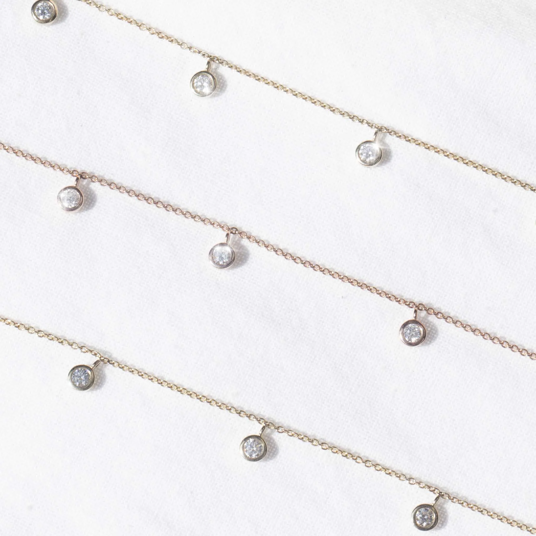 Amalfi Half Carat Diamond 9ct Rose Gold Swinging Necklace