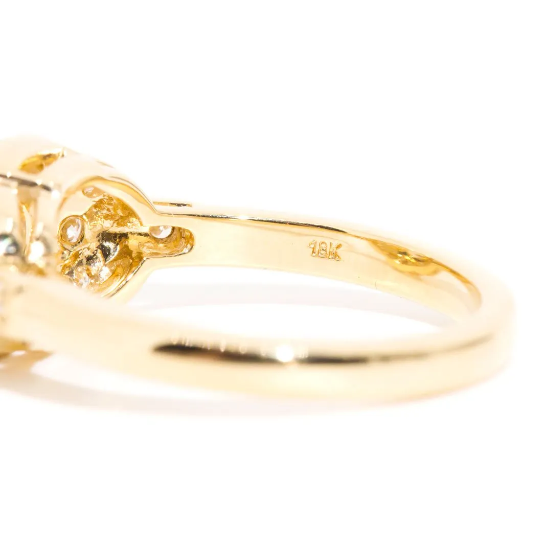 Amarina Contemporary 18ct Gold Certified Diamond Cluster Ring