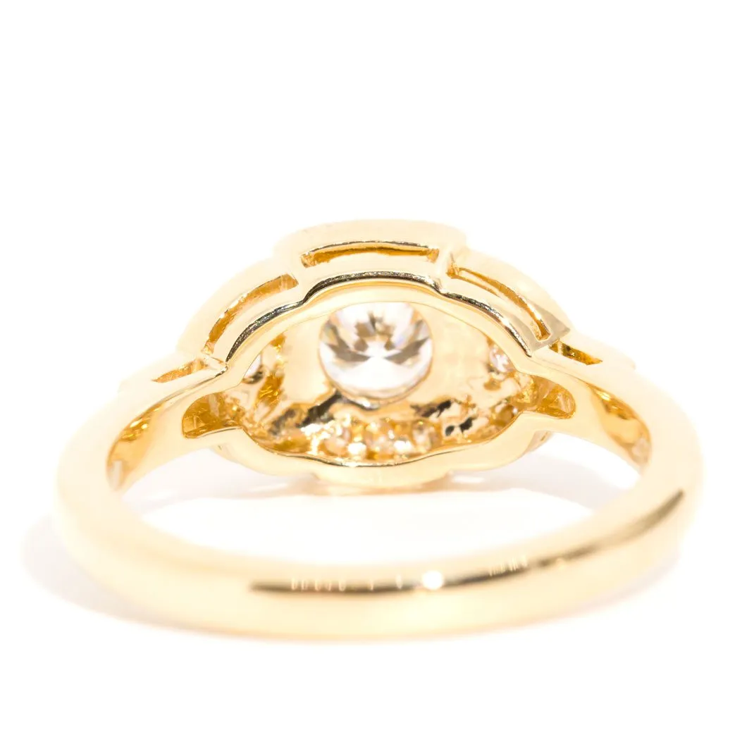Amarina Contemporary 18ct Gold Certified Diamond Cluster Ring