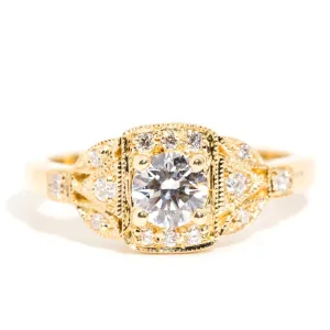 Amarina Contemporary 18ct Gold Certified Diamond Cluster Ring