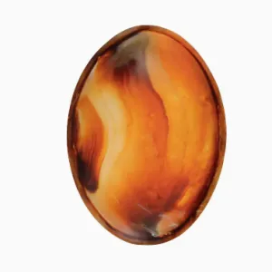 Amber Resin Oval Serving Tray