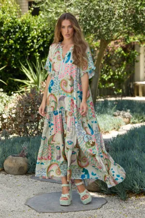 Amisha Short Sleeve Marbella Maxi Dress