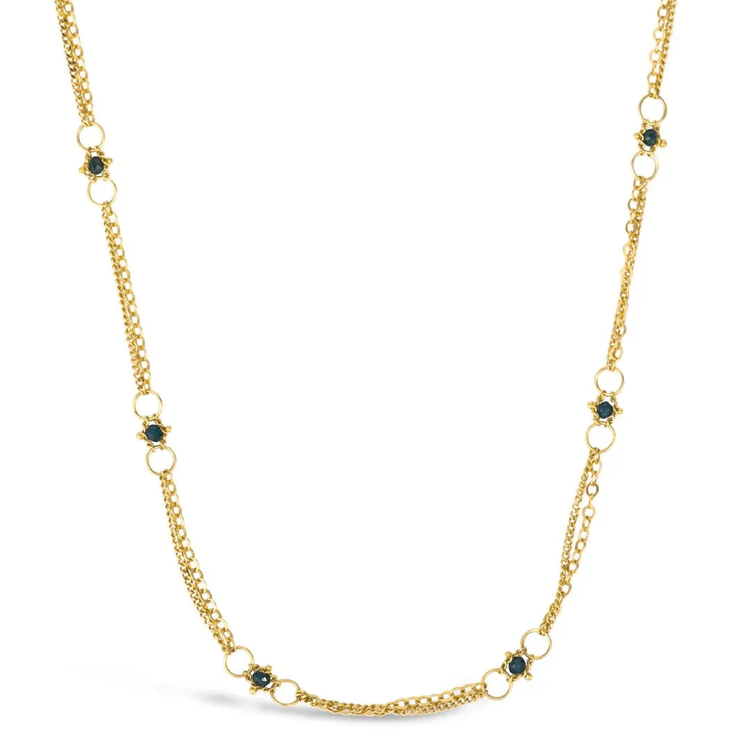Amáli Blue Diamond Whisper Chain Necklace