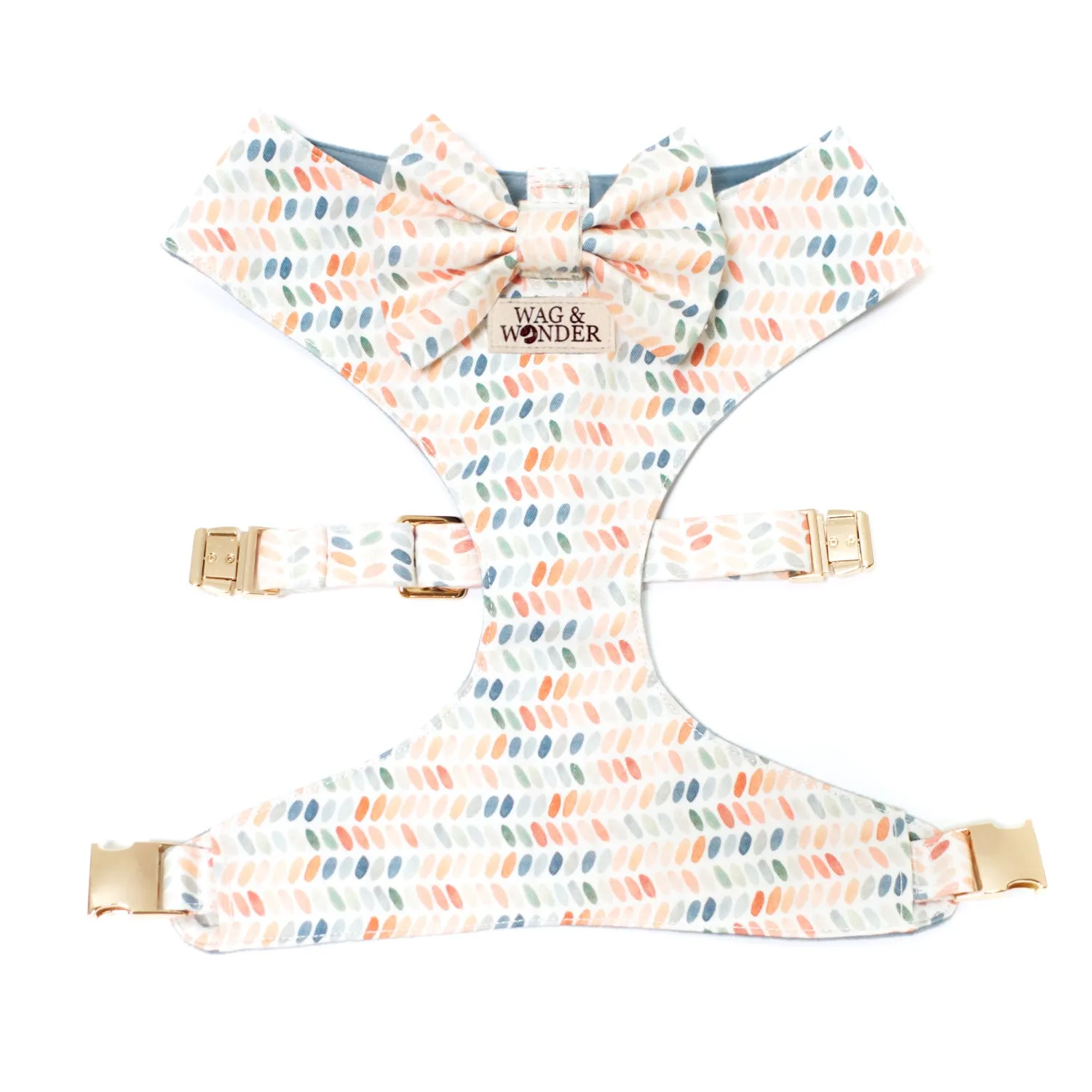 Arctic Sky Reversible Dog Harness   Bow Tie