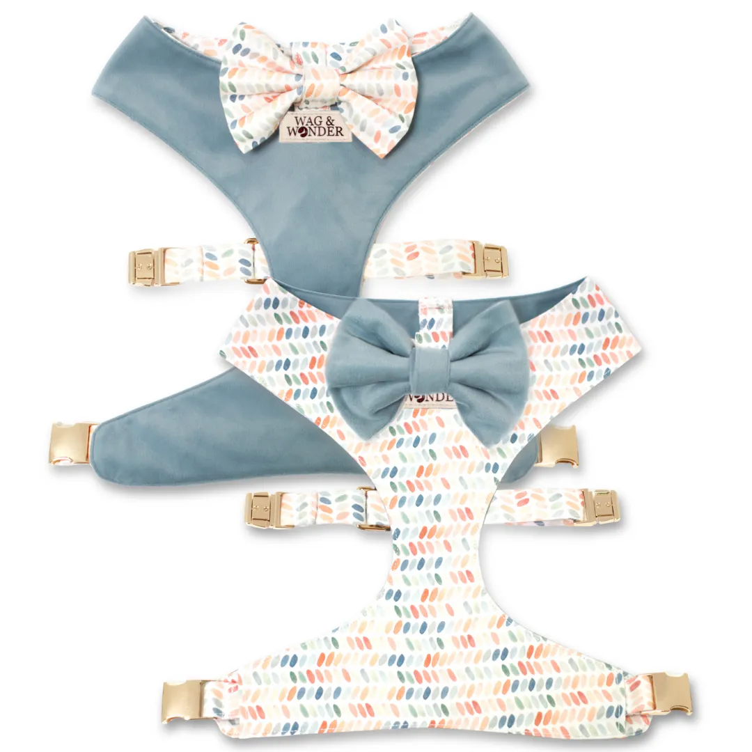 Arctic Sky Reversible Dog Harness   Bow Tie