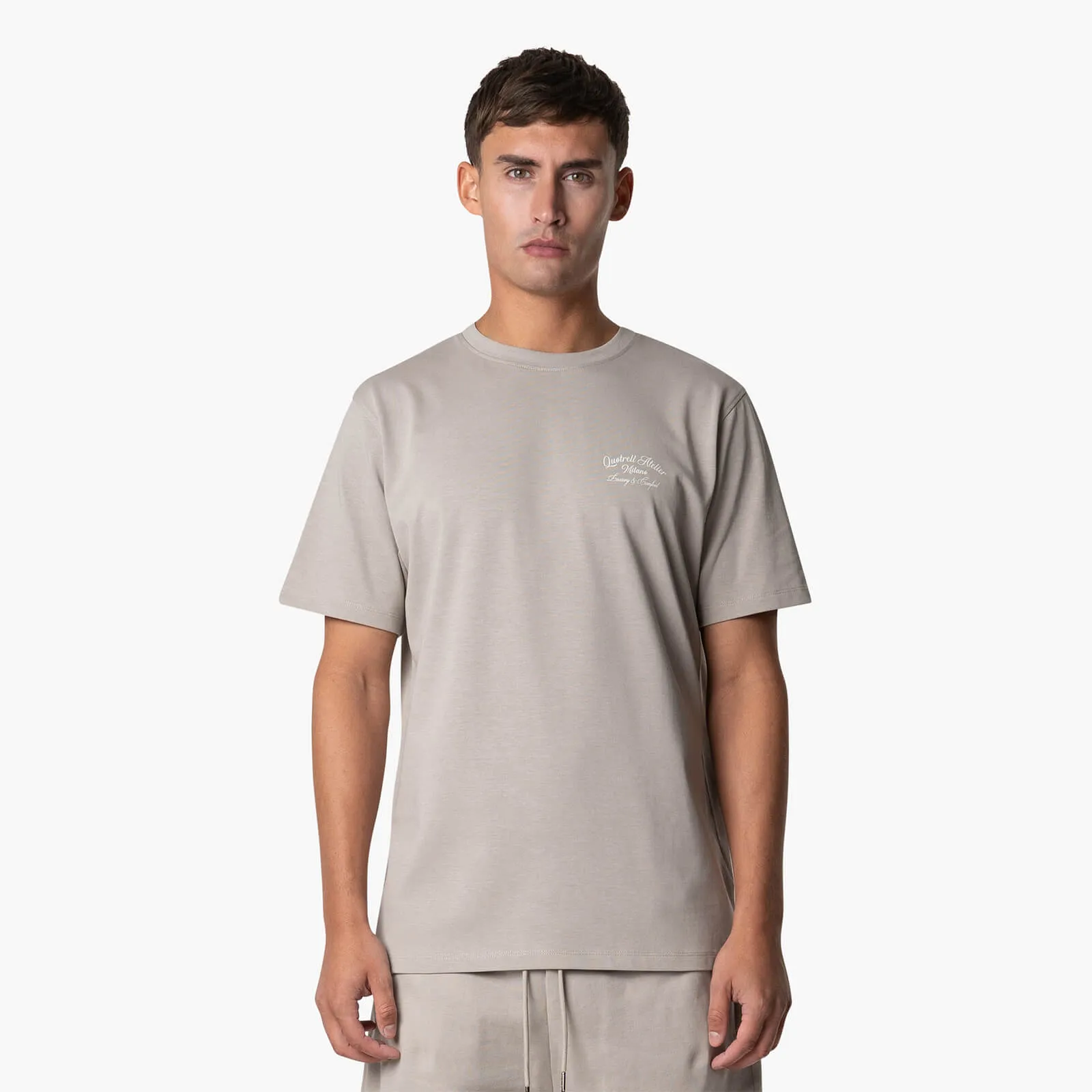 ATELIER MILANO TEE | TAUPE/OFF WHITE